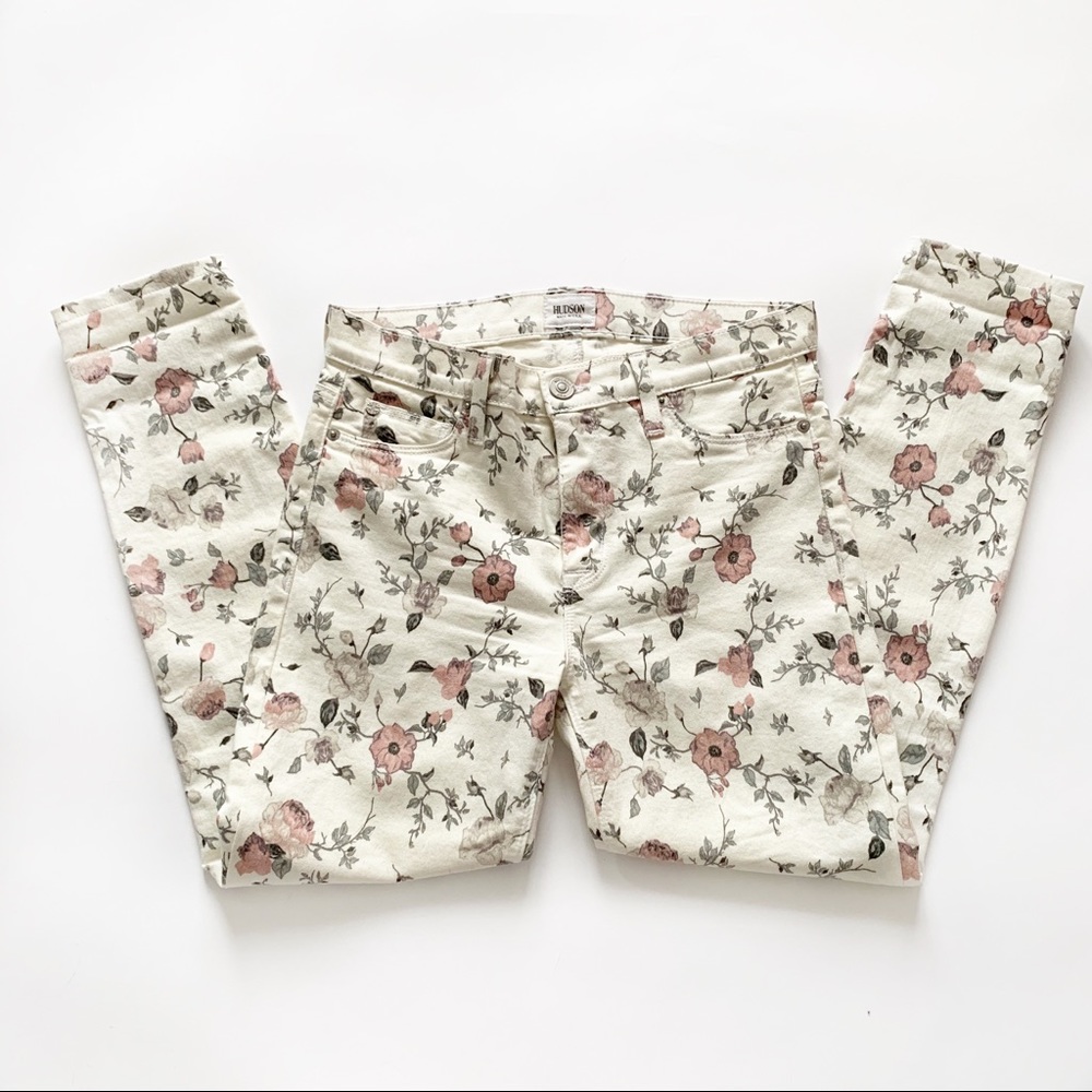 Hudson Floral Jeans Size 28